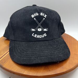Big Six League Black Baseball Cap